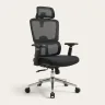 Silla ejecutiva de malla con cabecera