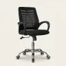 Silla secretarial de malla negra